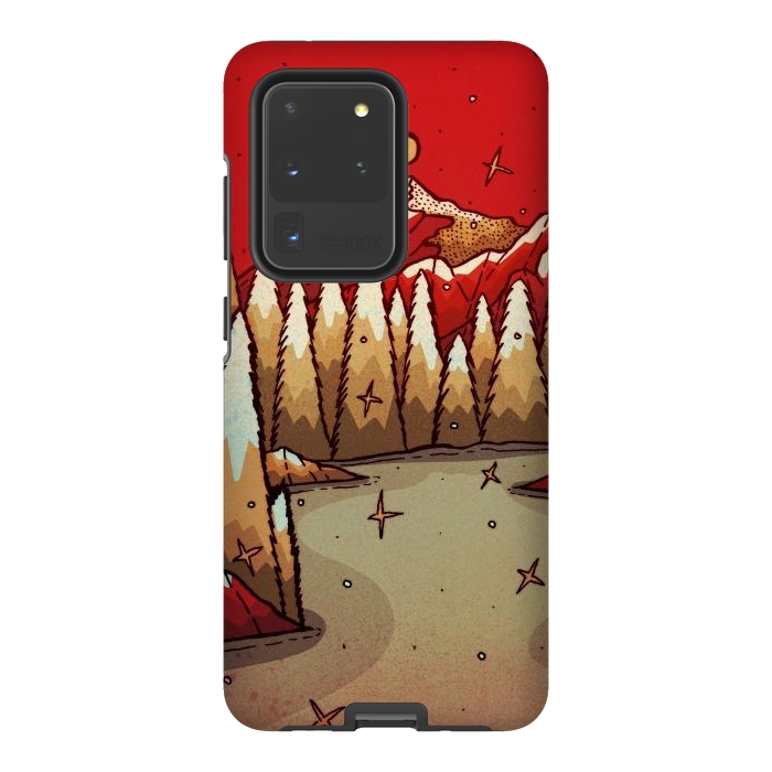 Galaxy S20 Ultra StrongFit The red Xmas lands by Steve Wade (Swade)