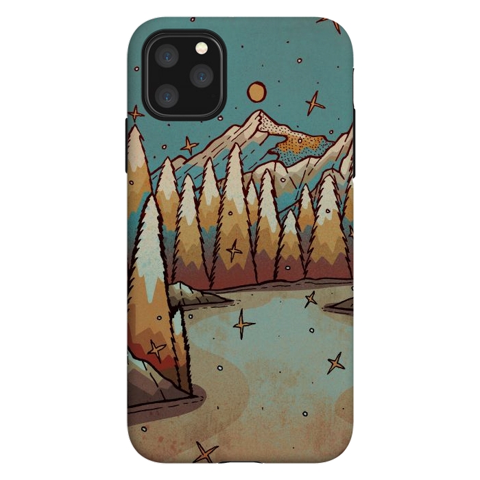iPhone 11 Pro Max StrongFit Winter of gold and blue by Steve Wade (Swade)
