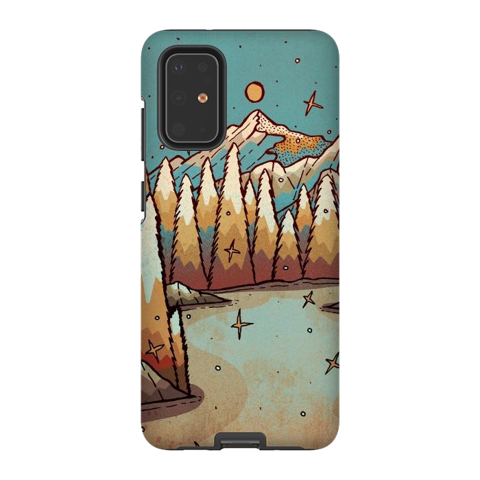 Galaxy S20 Plus StrongFit Winter of gold and blue by Steve Wade (Swade)