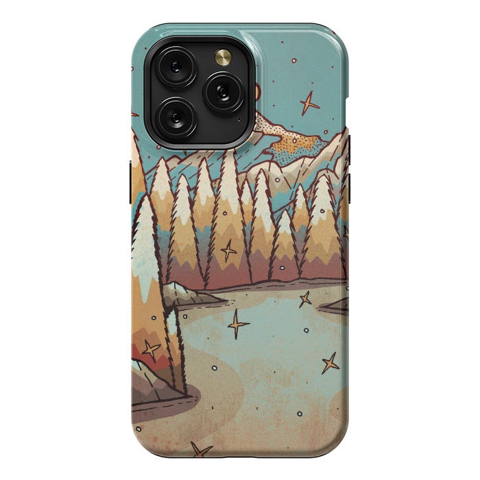 iPhone 15 Pro Max StrongFit Winter of gold and blue by Steve Wade (Swade)