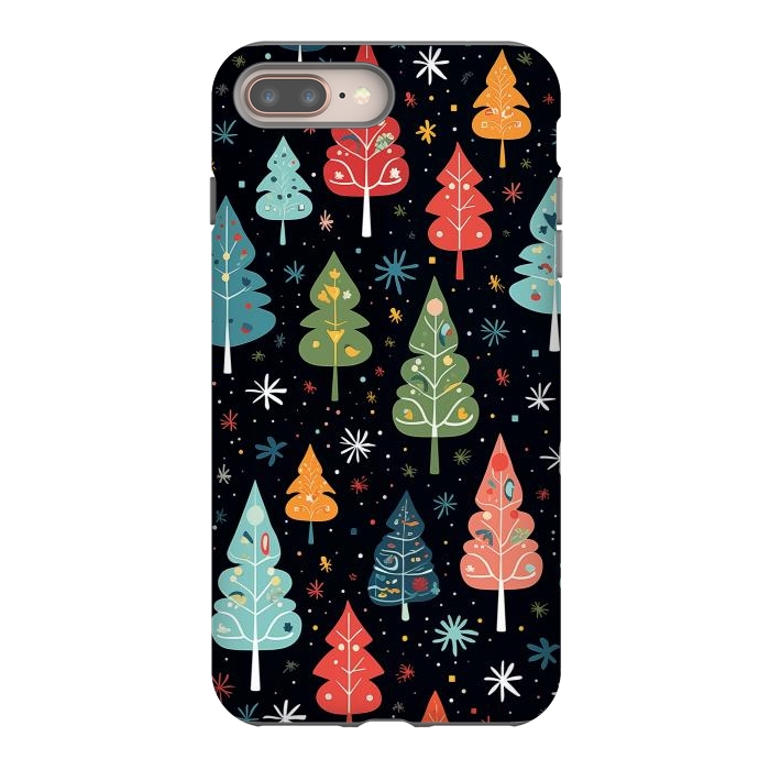iPhone 7 plus StrongFit Whimsical Christmas Pattern by Texnotropio