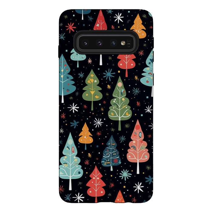 Galaxy S10 StrongFit Whimsical Christmas Pattern by Texnotropio