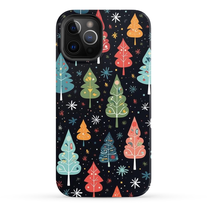 iPhone 12 Pro StrongFit Whimsical Christmas Pattern by Texnotropio