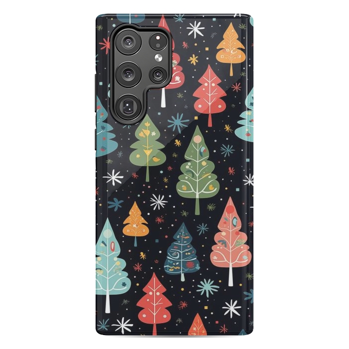 Galaxy S22 Ultra StrongFit Whimsical Christmas Pattern by Texnotropio
