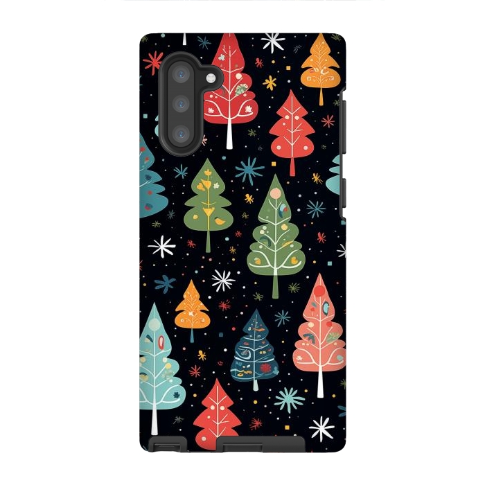 Galaxy Note 10 StrongFit Whimsical Christmas Pattern by Texnotropio