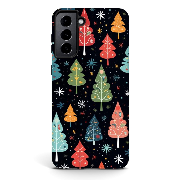 Galaxy S21 StrongFit Whimsical Christmas Pattern by Texnotropio
