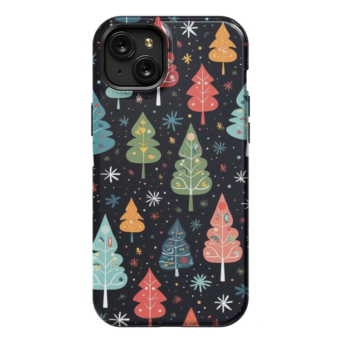 iPhone 15 Plus StrongFit Whimsical Christmas Pattern by Texnotropio