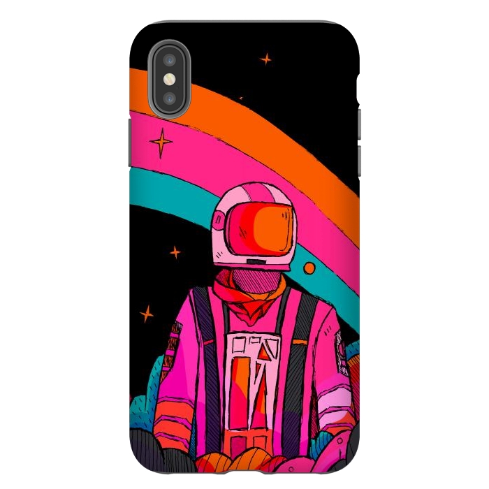 iPhone Xs Max StrongFit Rainbow Astronaut by Steve Wade (Swade)
