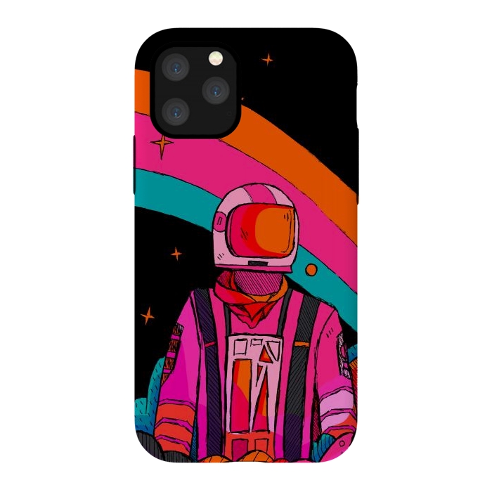 iPhone 11 Pro StrongFit Rainbow Astronaut by Steve Wade (Swade)
