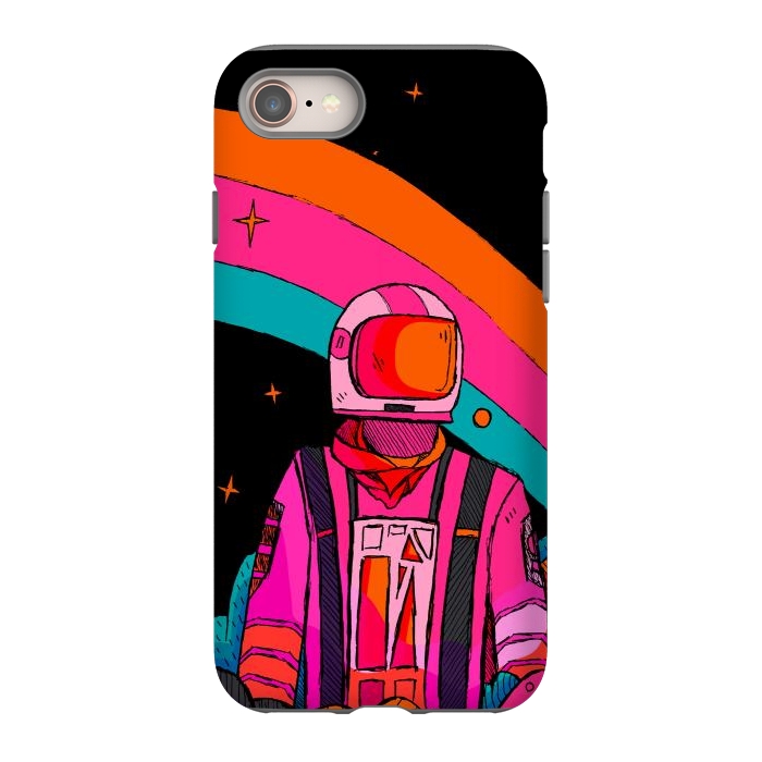 iPhone SE StrongFit Rainbow Astronaut by Steve Wade (Swade)