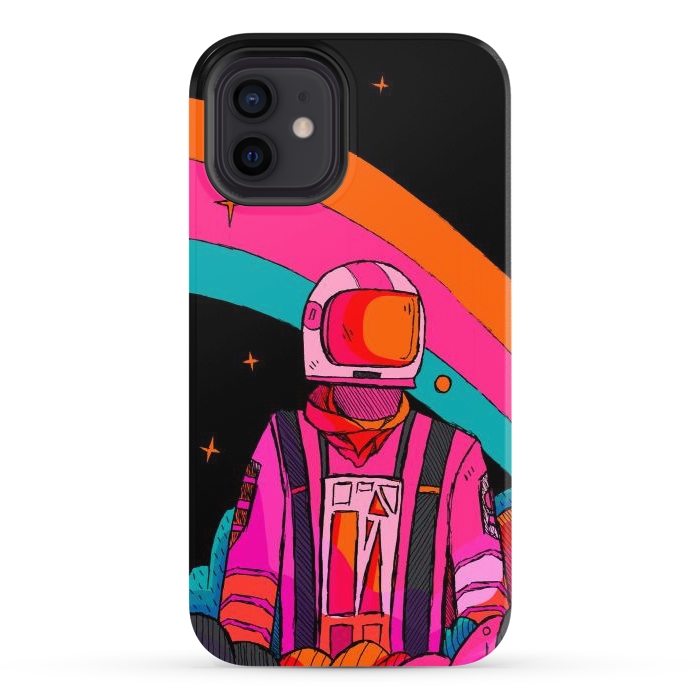 iPhone 12 StrongFit Rainbow Astronaut by Steve Wade (Swade)
