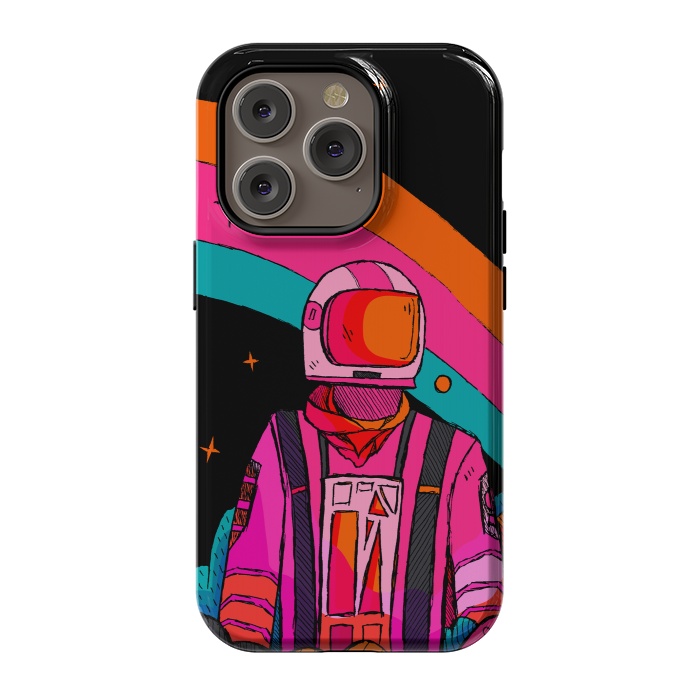 iPhone 14 Pro StrongFit Rainbow Astronaut by Steve Wade (Swade)