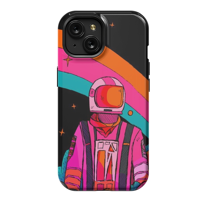 iPhone 15 StrongFit Rainbow Astronaut by Steve Wade (Swade)