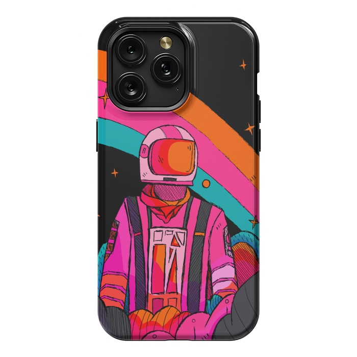 iPhone 15 Pro Max StrongFit Rainbow Astronaut by Steve Wade (Swade)