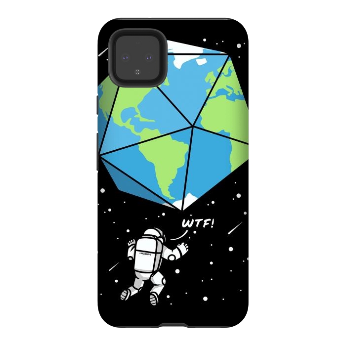 Pixel 4XL StrongFit D20 Earth Astronaut by LM2Kone