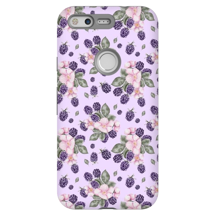 Pixel StrongFit Berries and flowers, light purple by Flowery Stories