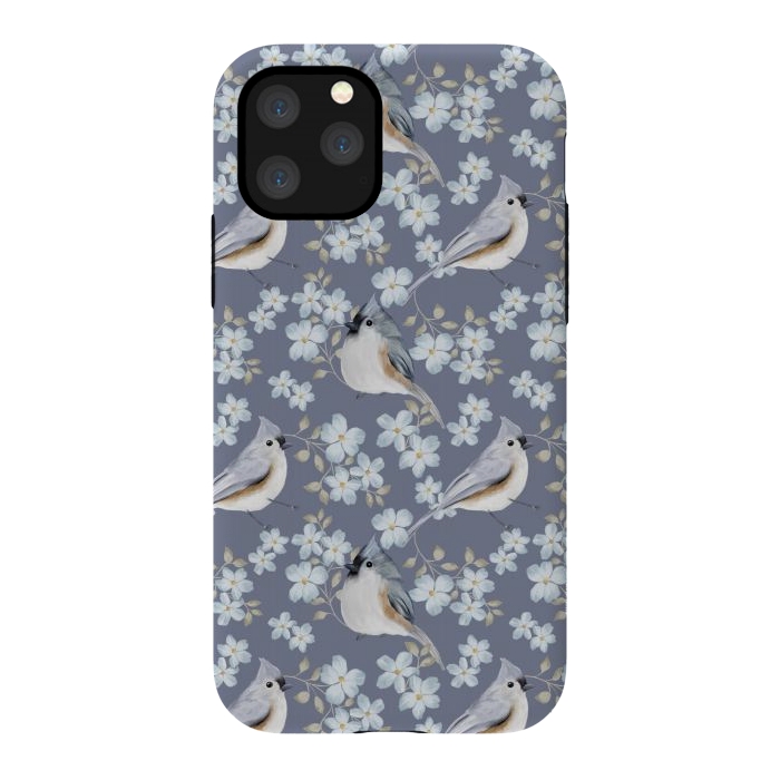 iPhone 11 Pro StrongFit Tufted titmouse by Flowery Stories