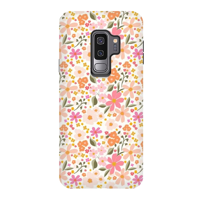 Galaxy S9 plus StrongFit Flowery, white by Flowery Stories
