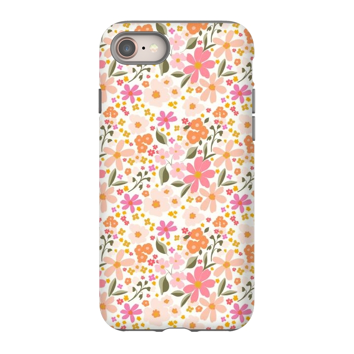 iPhone 8 StrongFit Flowery, white by Flowery Stories