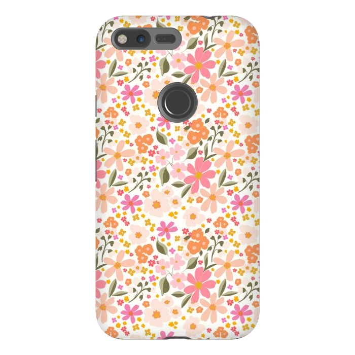 Pixel XL StrongFit Flowery, white by Flowery Stories