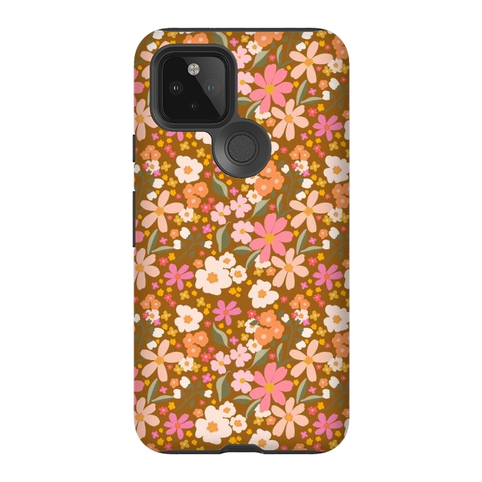 Pixel 5 StrongFit Flowery, rust by Flowery Stories