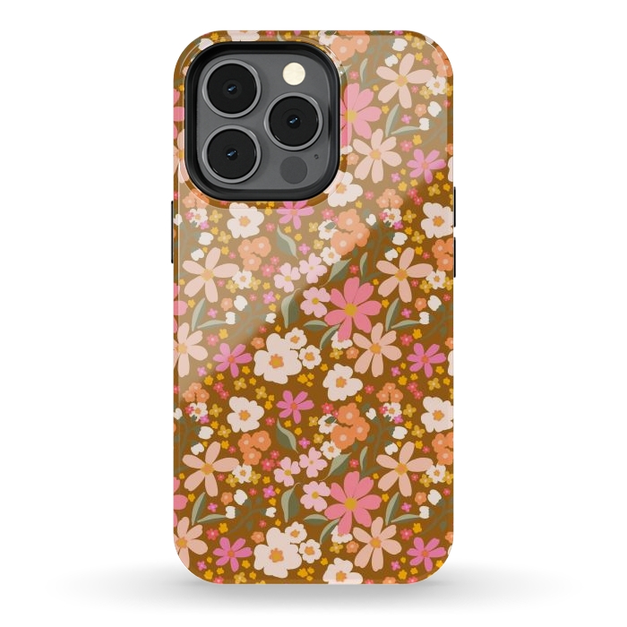 iPhone 13 pro StrongFit Flowery, rust by Flowery Stories