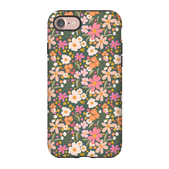 iPhone 7 StrongFit Flowery, green by Flowery Stories
