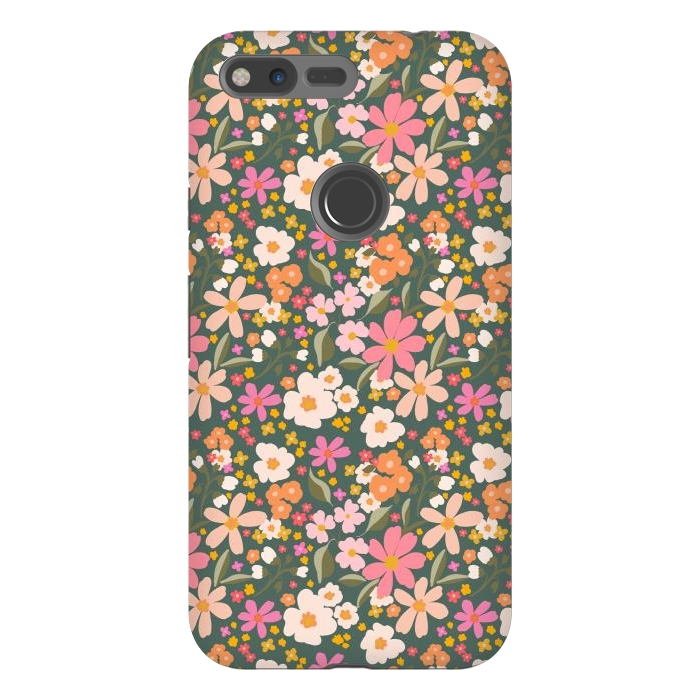 Pixel XL StrongFit Flowery, green by Flowery Stories