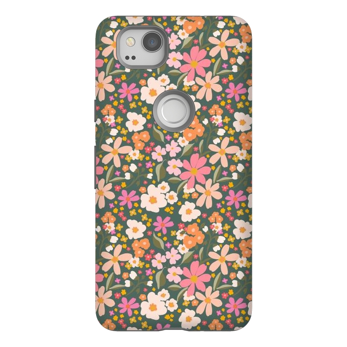 Pixel 2 StrongFit Flowery, green by Flowery Stories