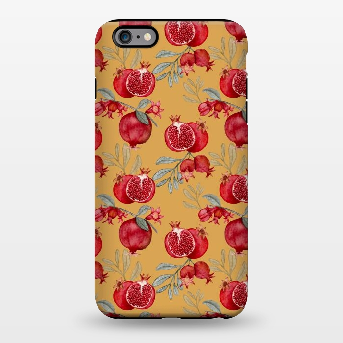 iPhone 6/6s plus StrongFit Pomegranates, yellow by Flowery Stories