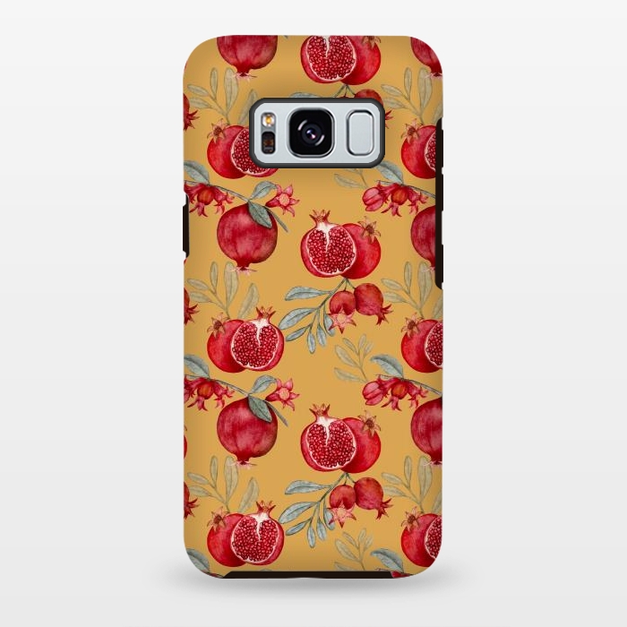 Galaxy S8 plus StrongFit Pomegranates, yellow by Flowery Stories