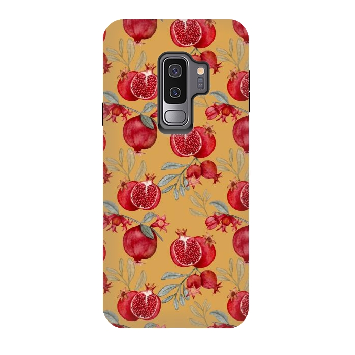 Galaxy S9 plus StrongFit Pomegranates, yellow by Flowery Stories
