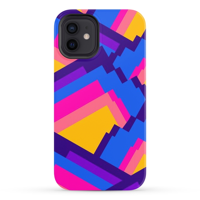 iPhone 12 StrongFit Vibrant pattern peaks by Steve Wade (Swade)