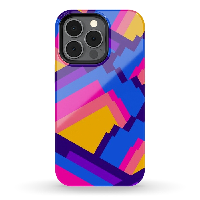 iPhone 13 pro StrongFit Vibrant pattern peaks by Steve Wade (Swade)
