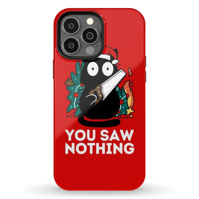 iPhone 13 Pro Max StrongFit You saw nothing - Christmas Cat by LM2Kone