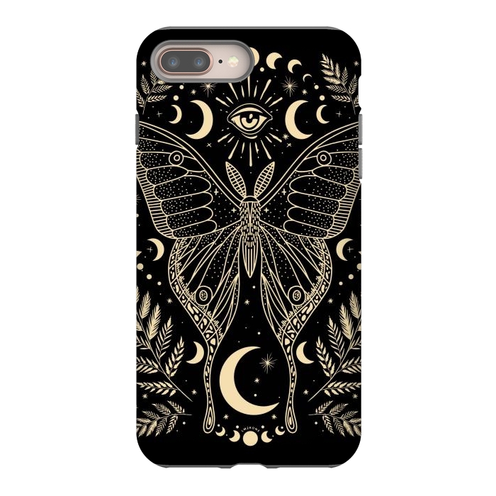 iPhone 7 plus StrongFit Occult Mystical Moon Moth by LM2Kone