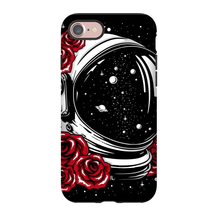 iPhone 7 StrongFit Astronaut Helmet of Roses by LM2Kone