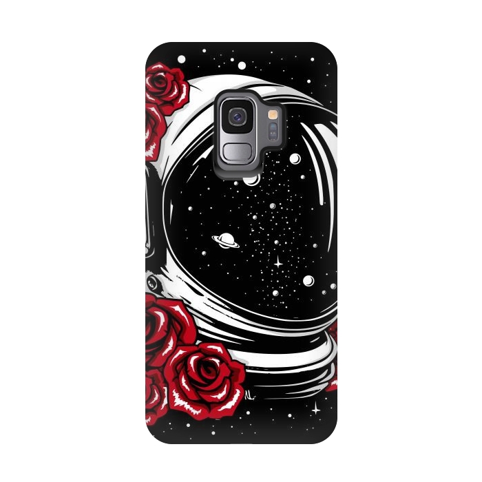 Galaxy S9 StrongFit Astronaut Helmet of Roses by LM2Kone