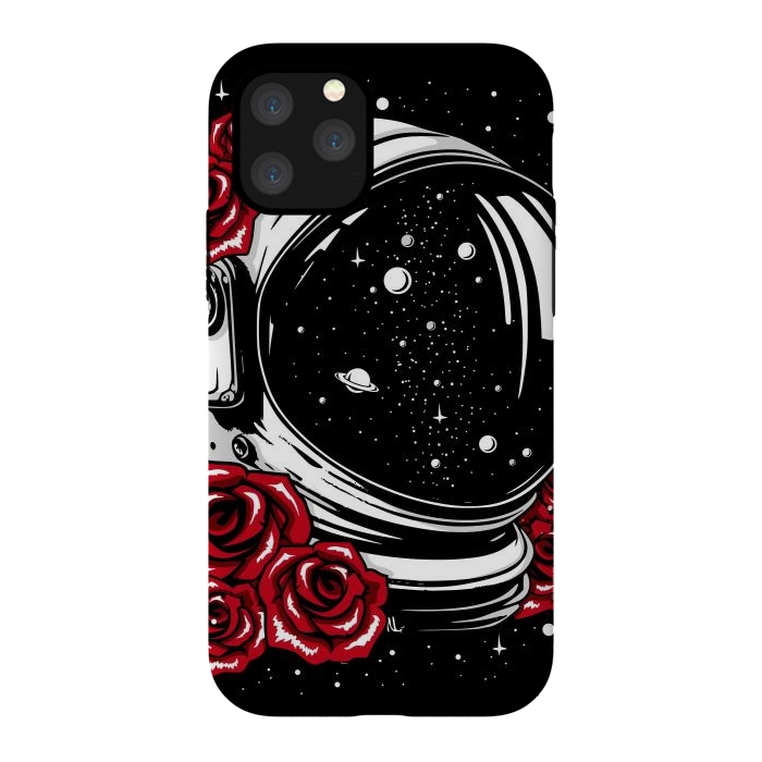 iPhone 11 Pro StrongFit Astronaut Helmet of Roses by LM2Kone