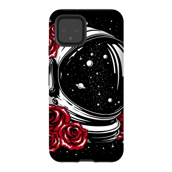 Pixel 4 StrongFit Astronaut Helmet of Roses by LM2Kone