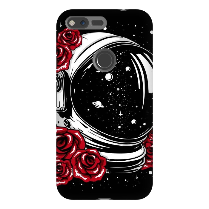 Pixel XL StrongFit Astronaut Helmet of Roses by LM2Kone