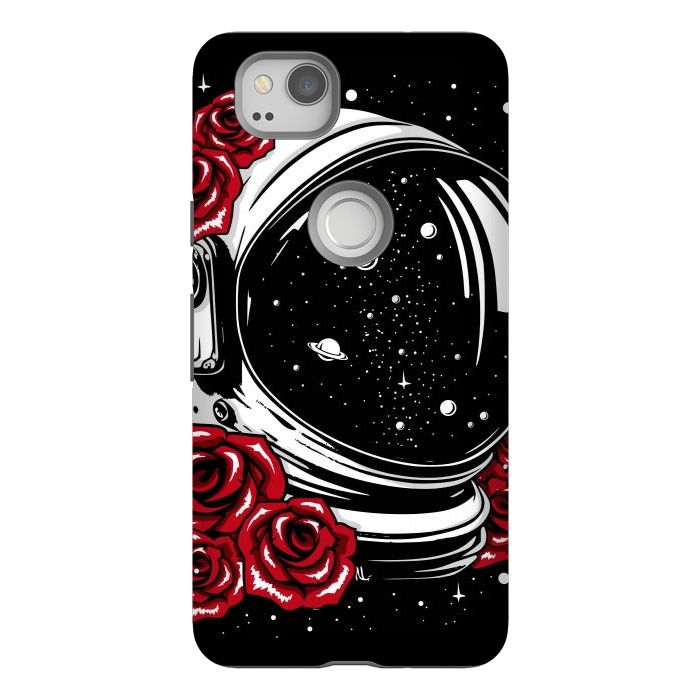 Pixel 2 StrongFit Astronaut Helmet of Roses by LM2Kone