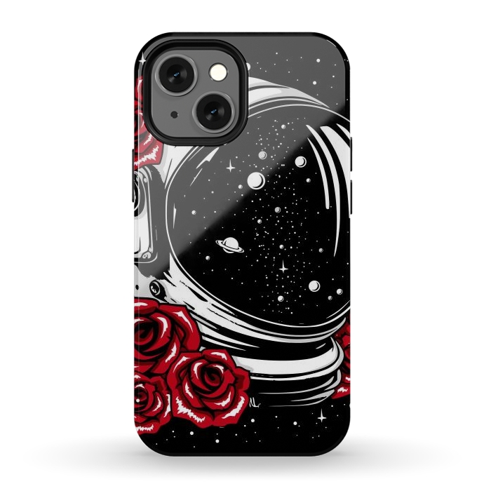 iPhone 12 mini StrongFit Astronaut Helmet of Roses by LM2Kone
