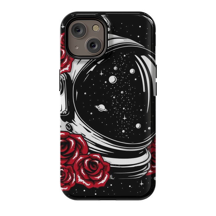 iPhone 14 StrongFit Astronaut Helmet of Roses by LM2Kone