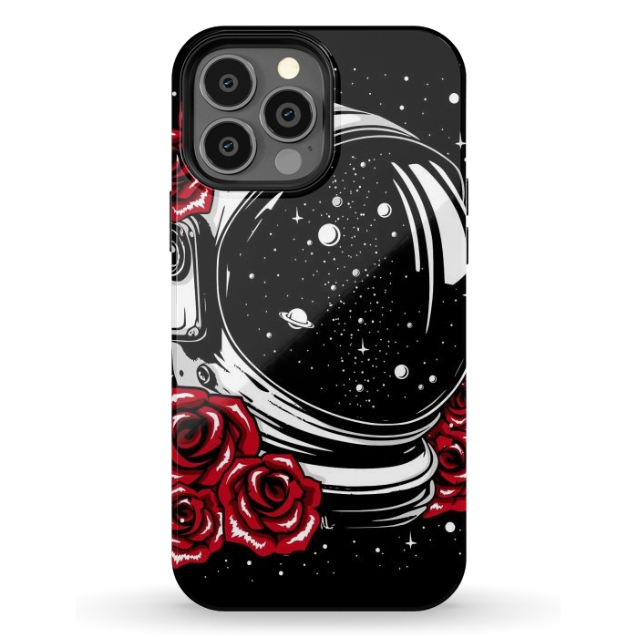iPhone 13 Pro Max StrongFit Astronaut Helmet of Roses by LM2Kone