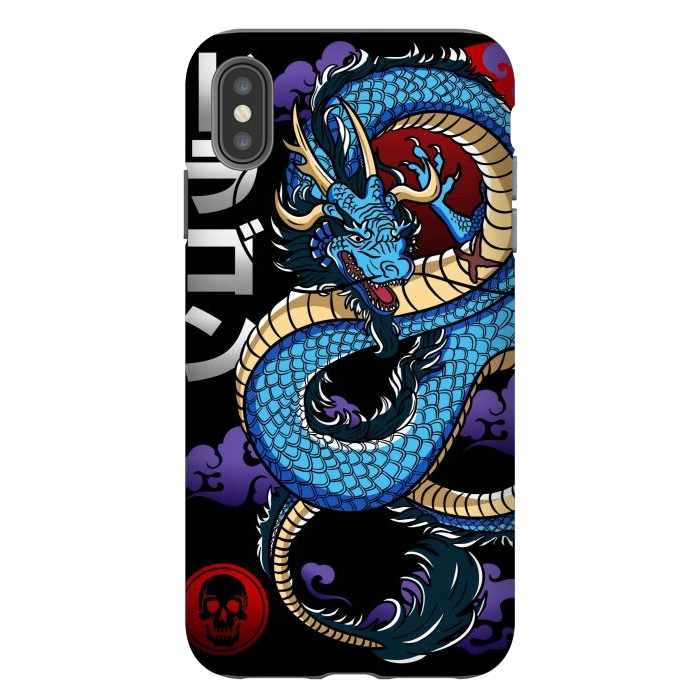 iPhone Xs Max StrongFit Japanese Dragon Emperor by LM2Kone
