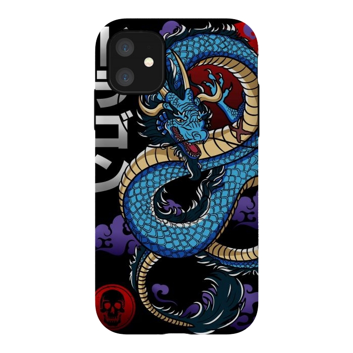 iPhone 11 StrongFit Japanese Dragon Emperor by LM2Kone