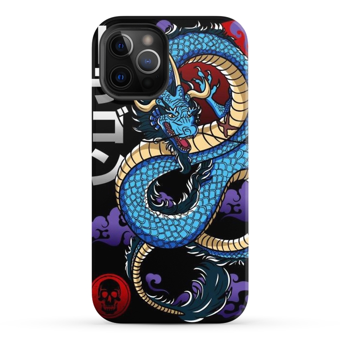 iPhone 12 Pro Max StrongFit Japanese Dragon Emperor by LM2Kone