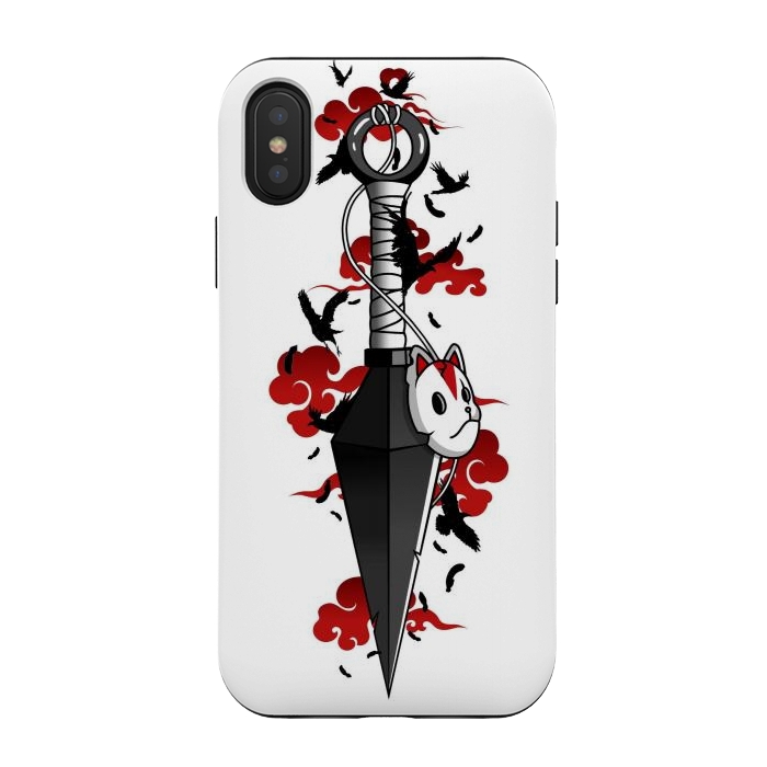 iPhone Xs / X StrongFit Red Cloud Kunai - Japanese by LM2Kone