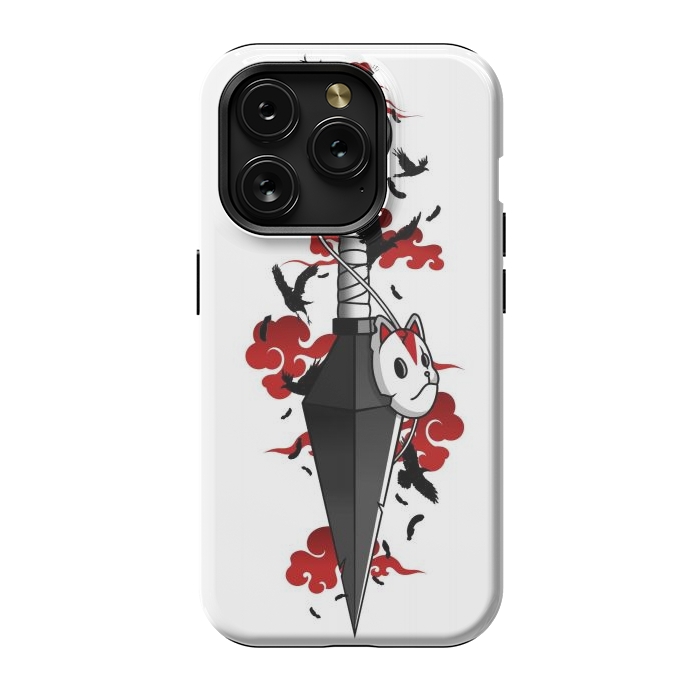 iPhone 15 Pro StrongFit Red Cloud Kunai - Japanese by LM2Kone